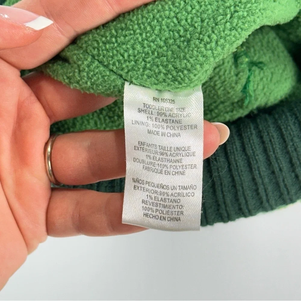 John Deere Kids Beanie Tractor Knit Winter Hat Pom Green